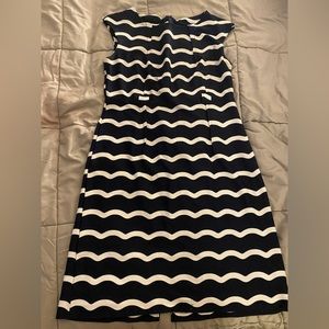 Navy and white dress lightly worn
